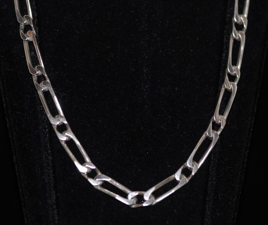 Chaîne en argent maille alternée